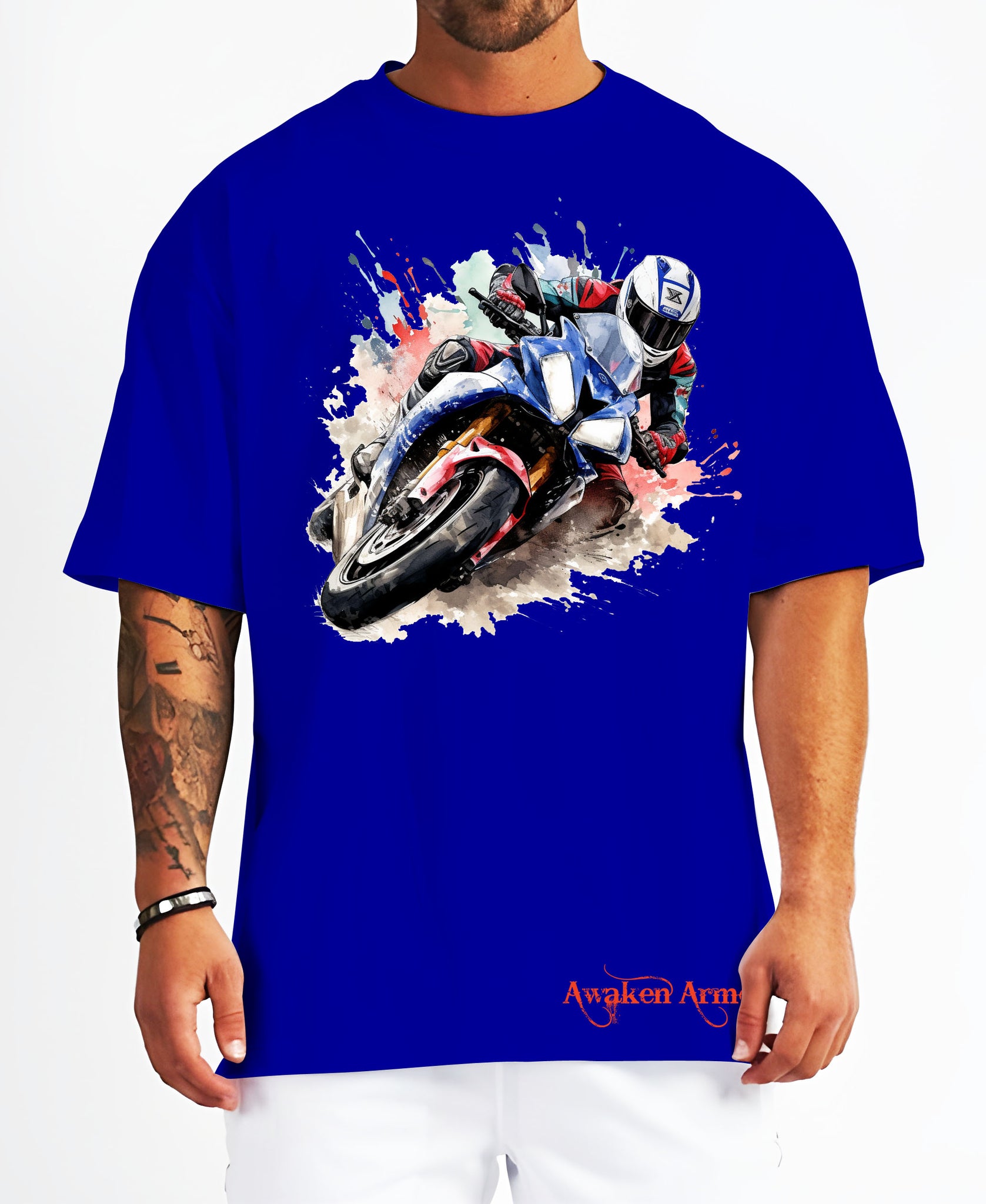 Bike 17 Oversized  Printed Tshirt