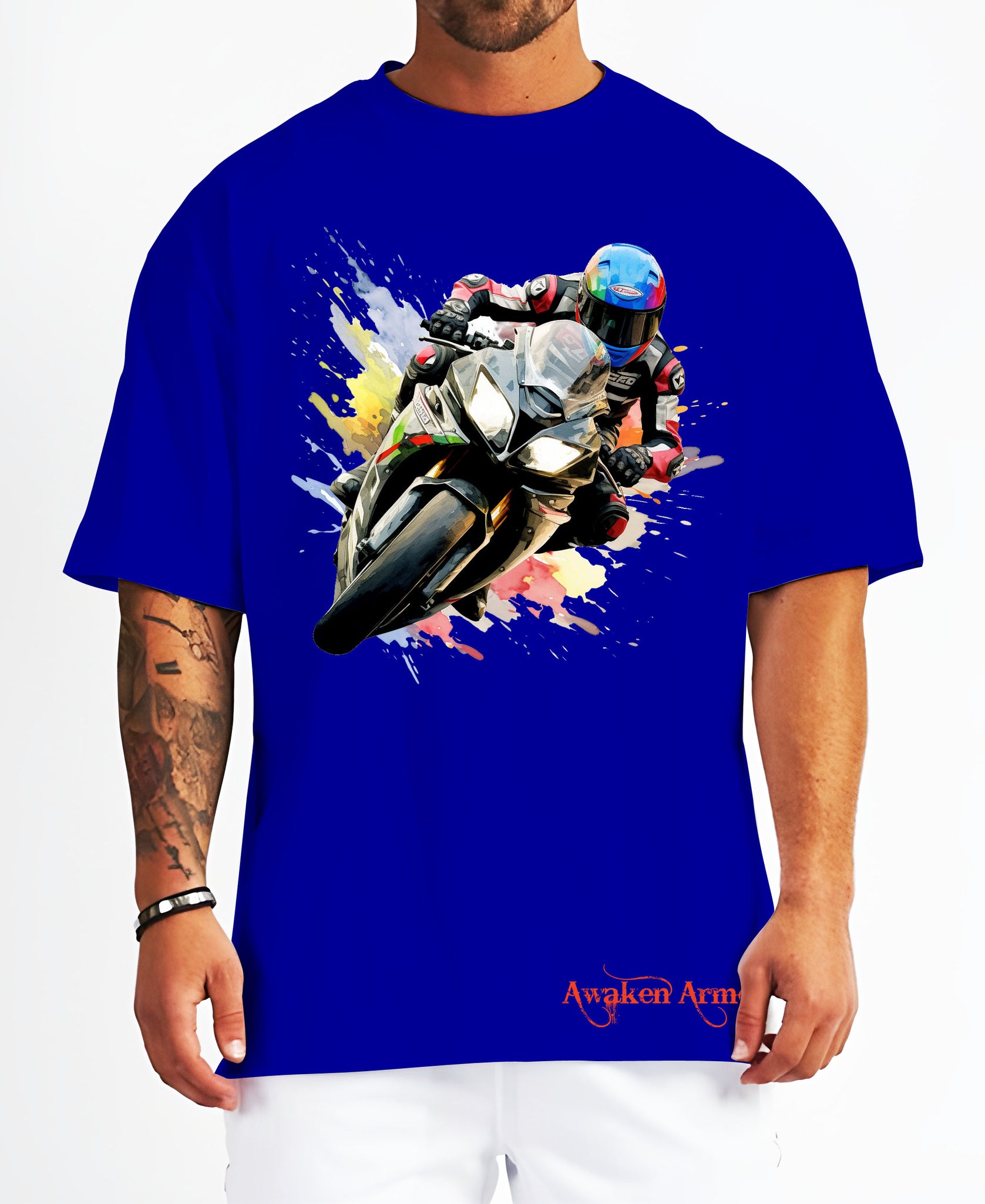 Bike 27 Oversized  Printed Tshirt