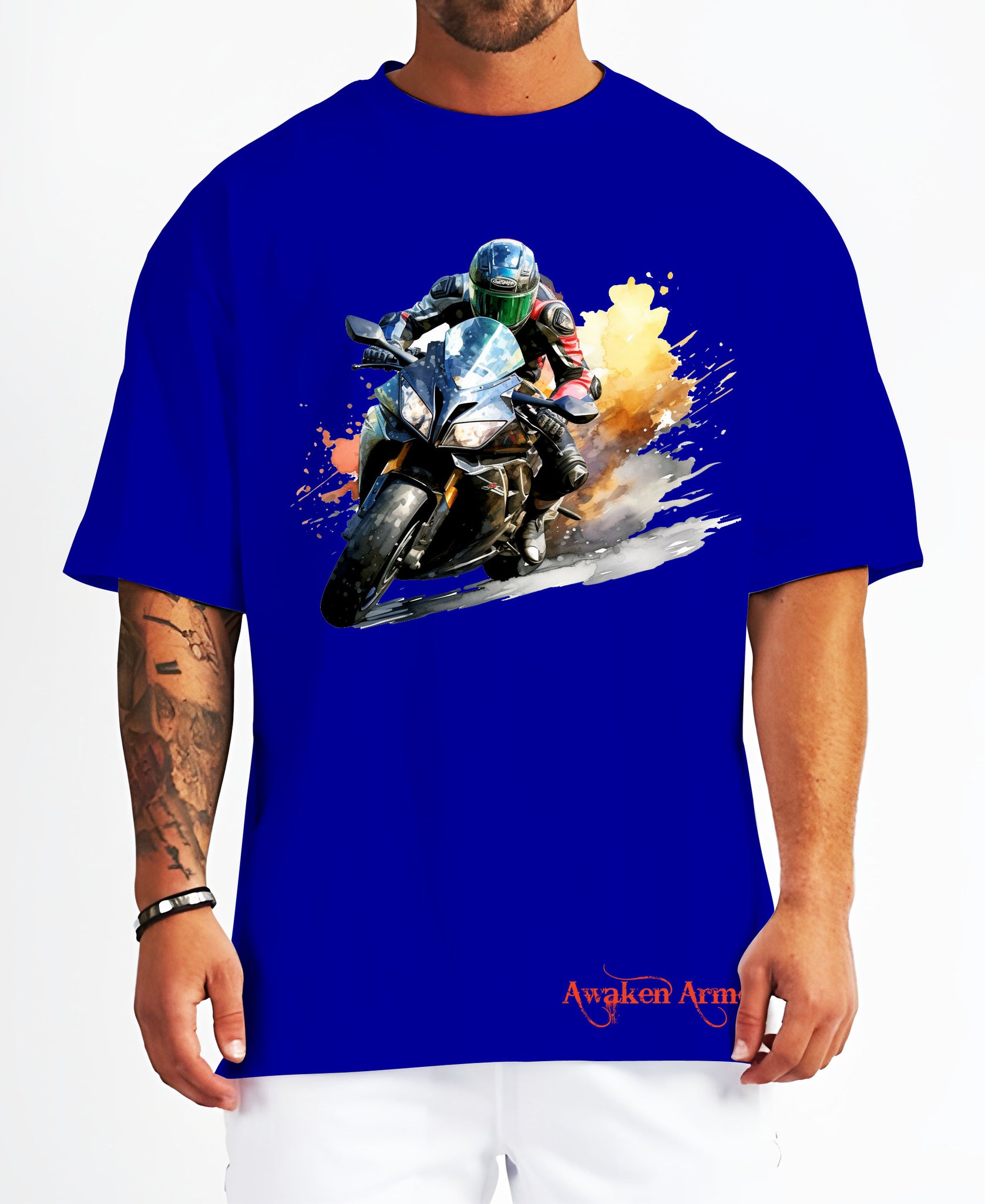 Bike 28 Oversized  Printed Tshirt