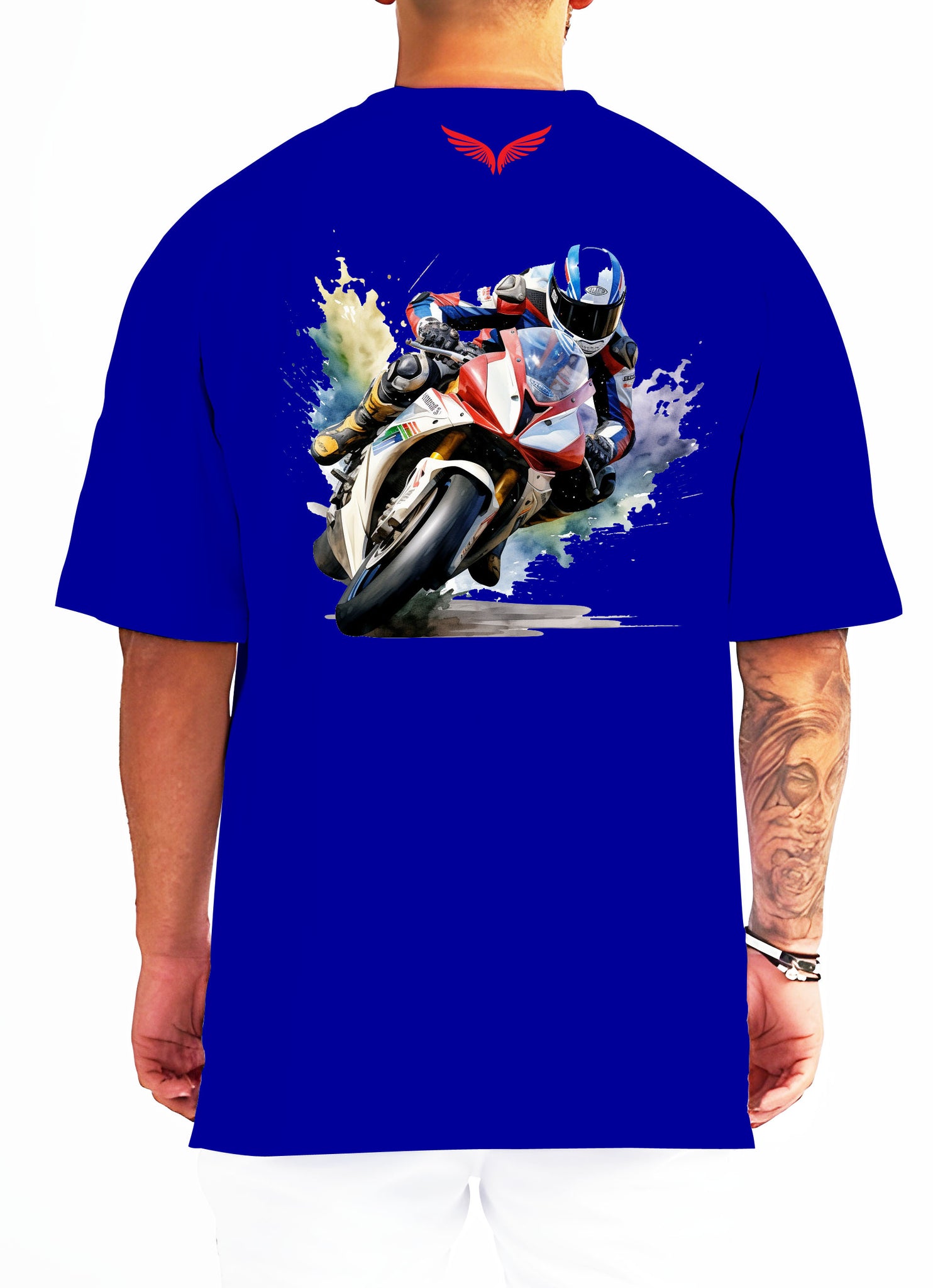 Bike 1 Oversized  Printed Tshirt