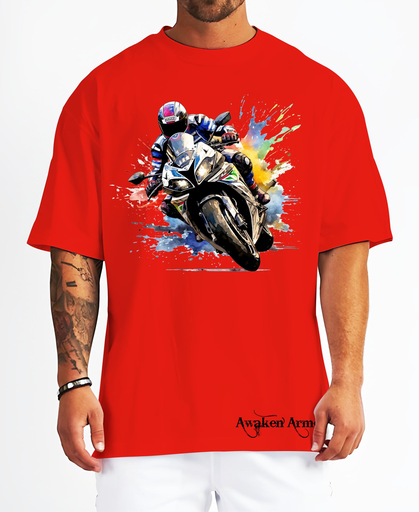 Bike 16 Oversized  Printed Tshirt