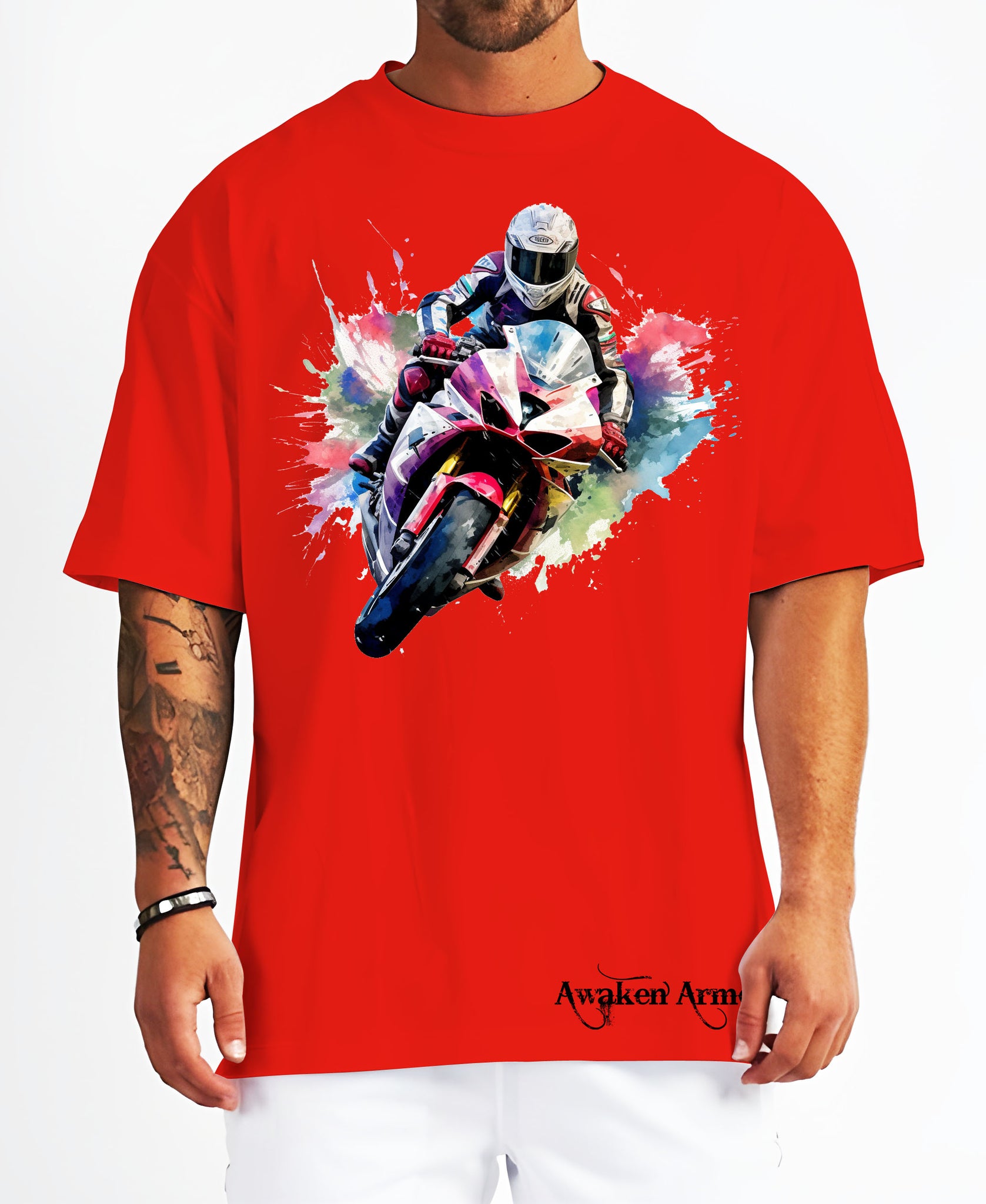 Bike 25 Oversized  Printed Tshirt