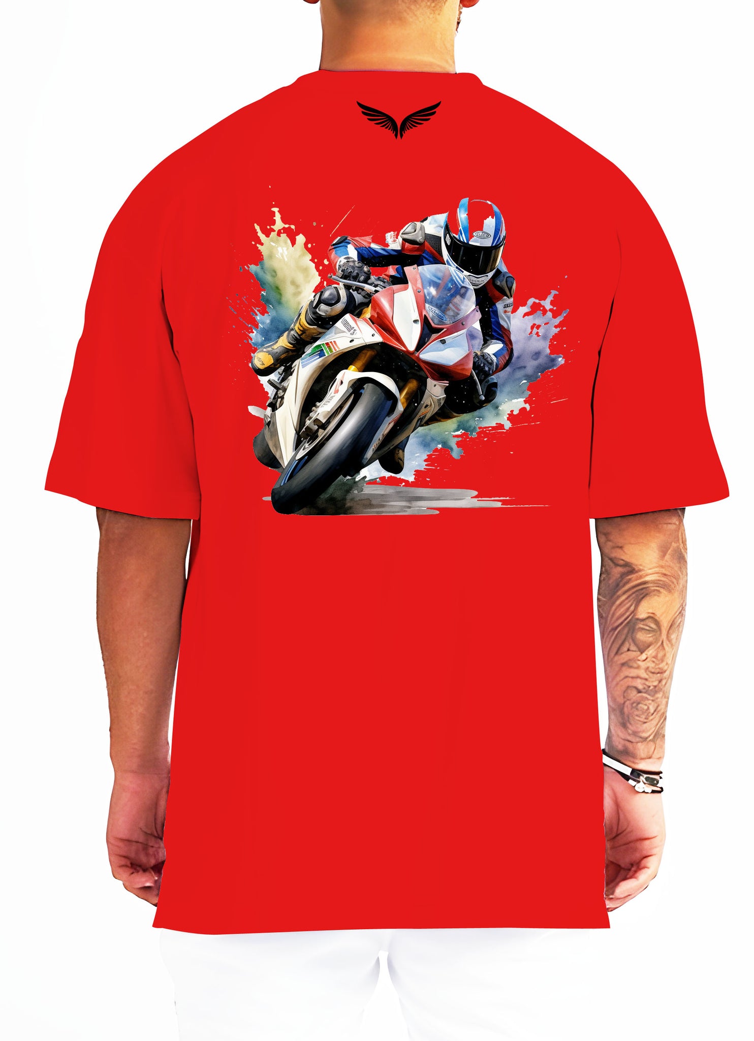 Bike 1 Oversized  Printed Tshirt