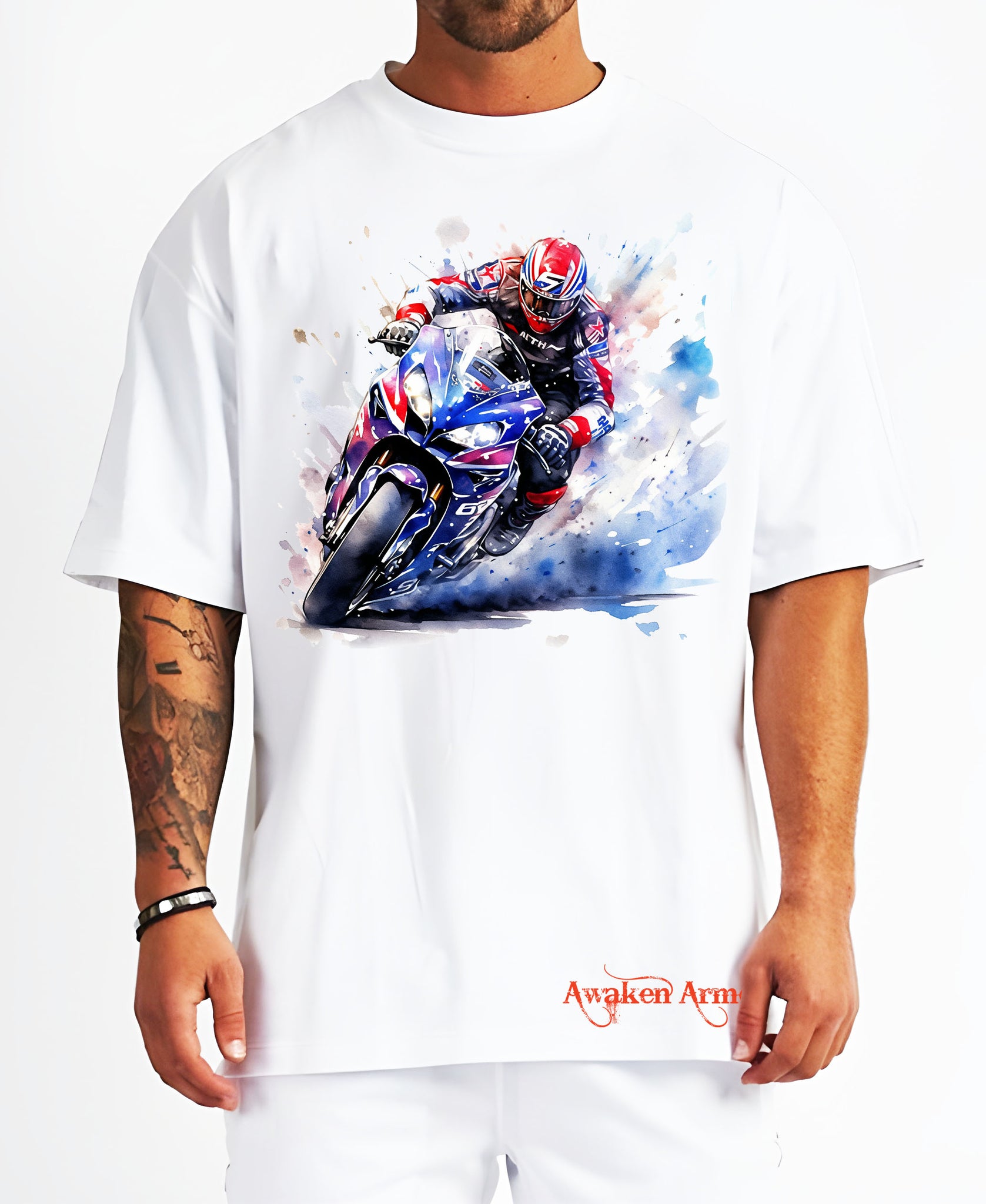 Bike 5 Oversized  Printed Tshirt