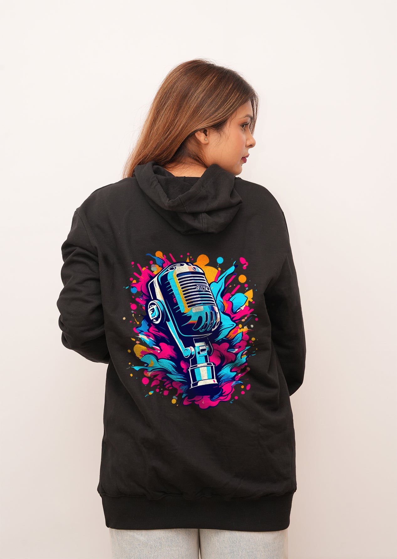 Graffitti Mic Printed Hoodies