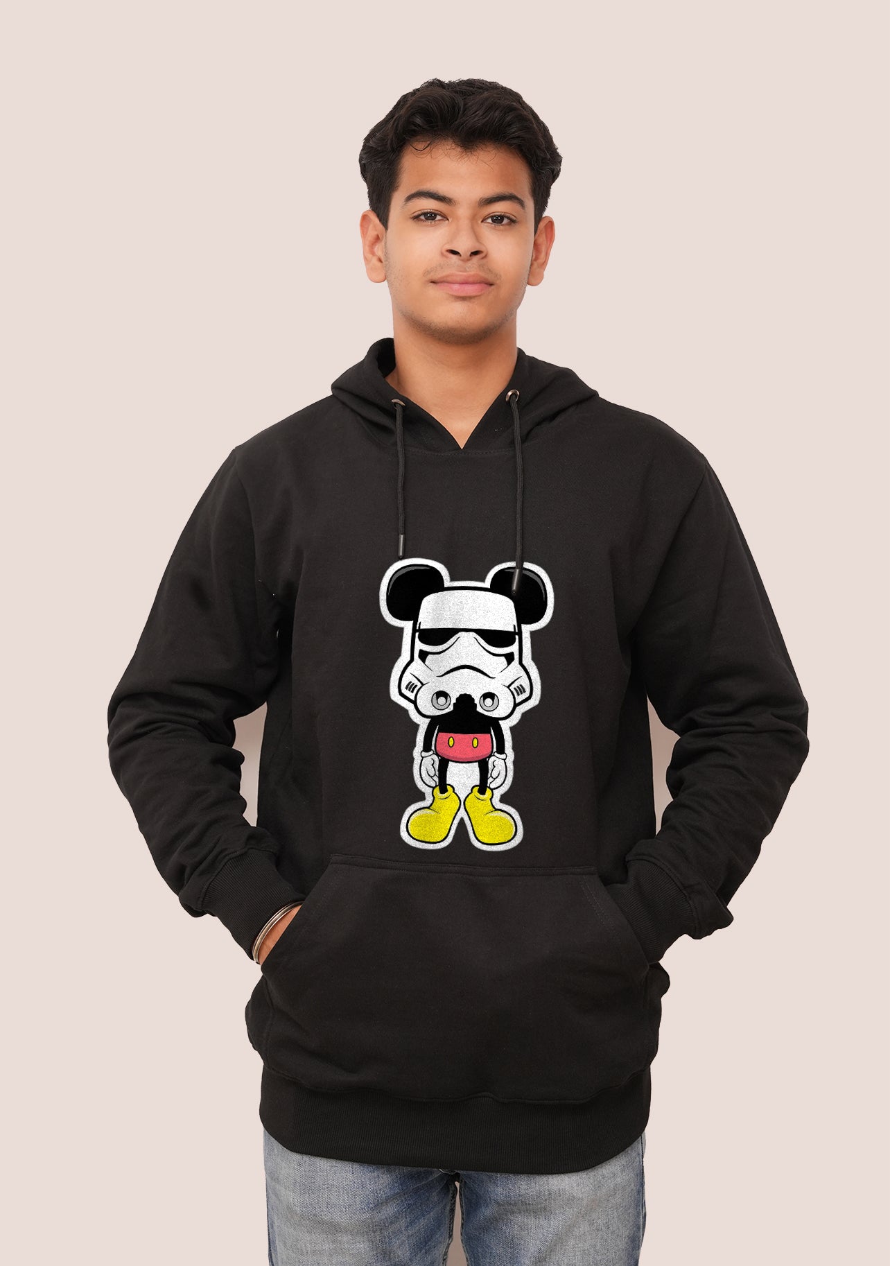 Cartoon Mickey Mask Printed Hoodies