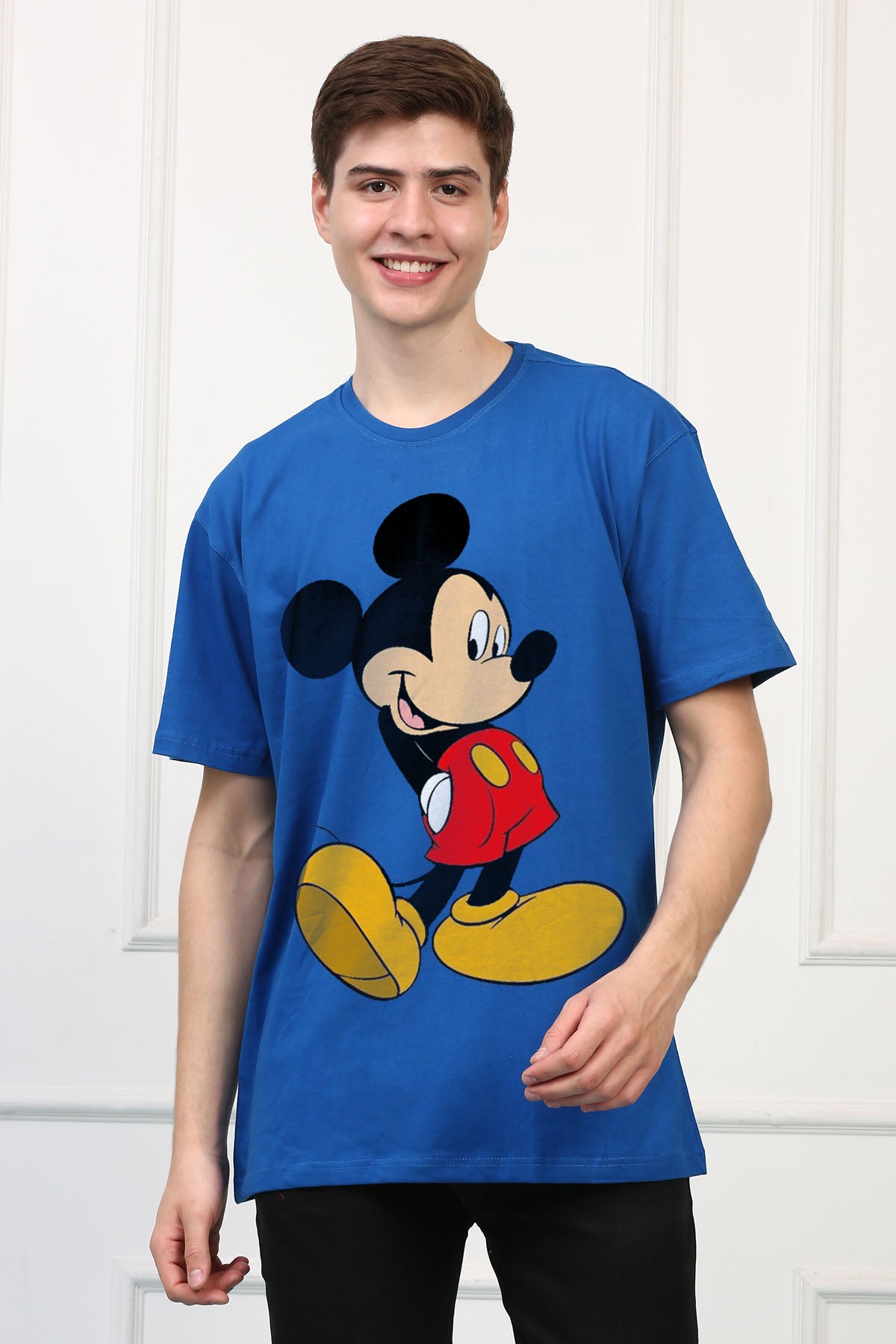 Oversized Mickey Mouse Cartoons Printed Tshirt