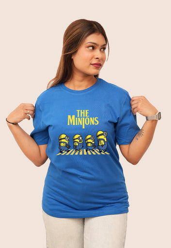 Cartoon Women Oversized Minions Printed Tshirt