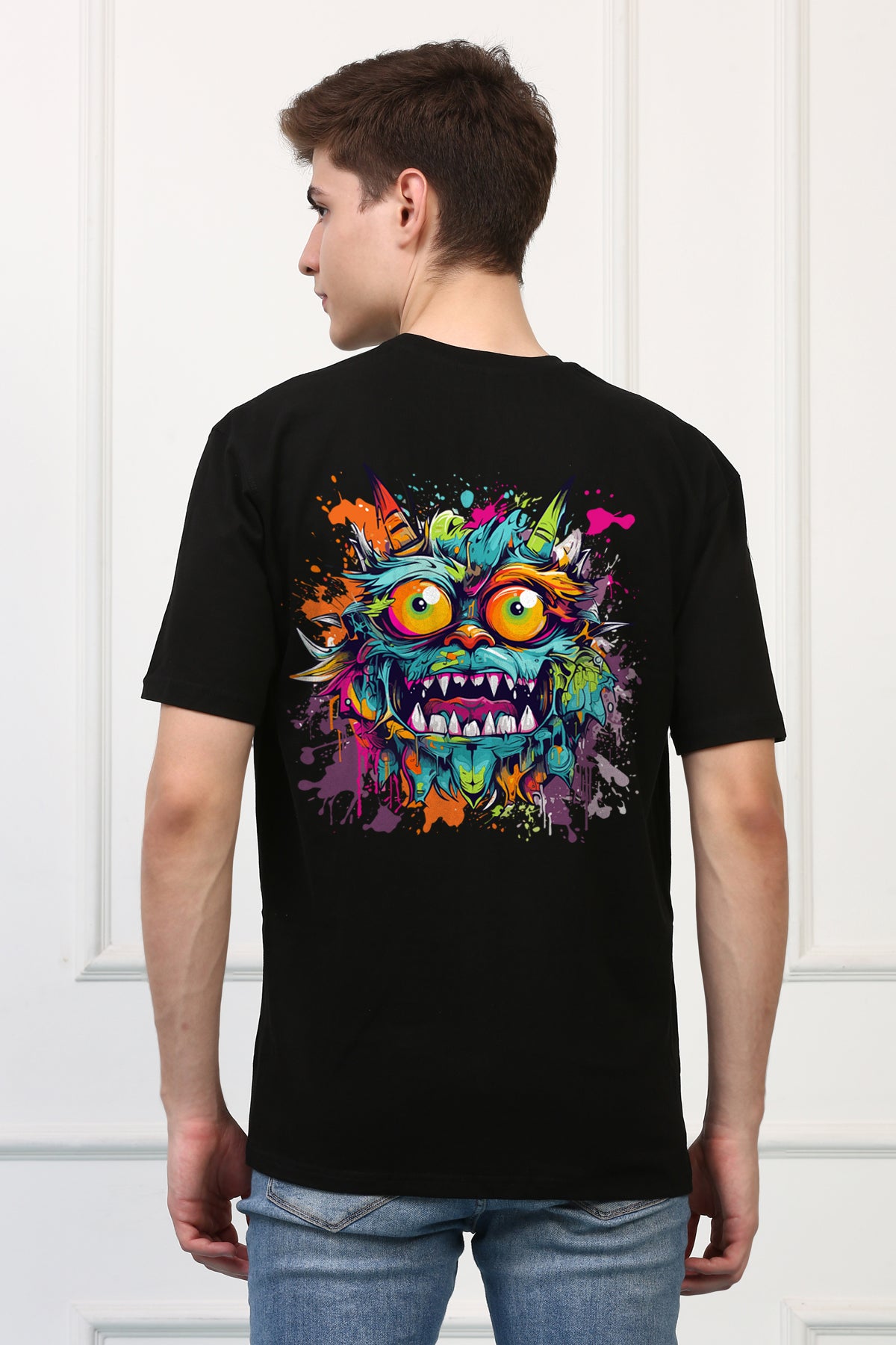 Oversized Monster Printed Tshirt