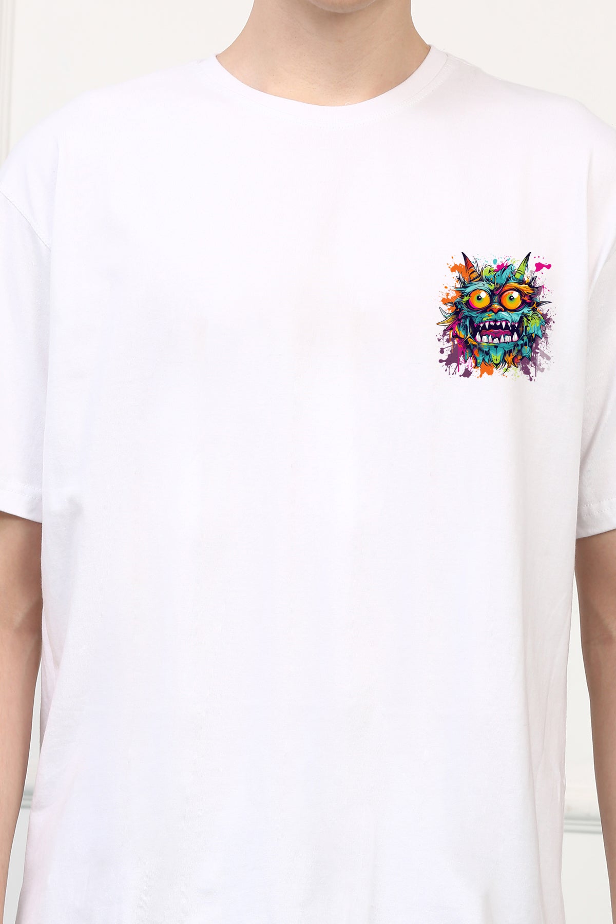 Oversized Monster Printed Tshirt