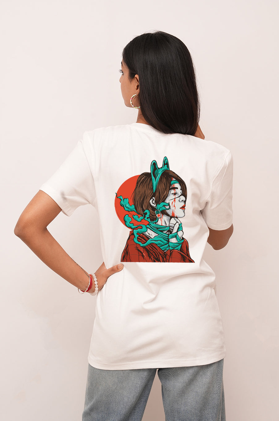 Anime Women Oversized Muse Printed Tshirt