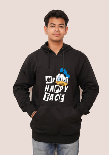 Cartoon My Happy Happy Printed Hoodies