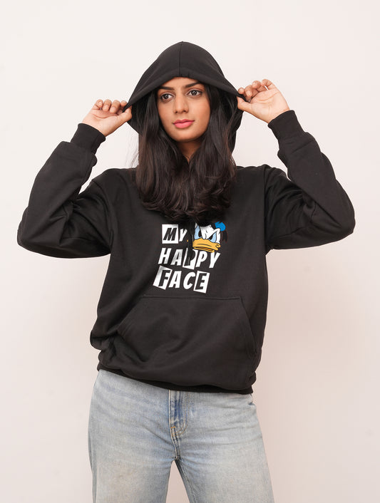 Cartoon My Happy Face  Printed Hoodies