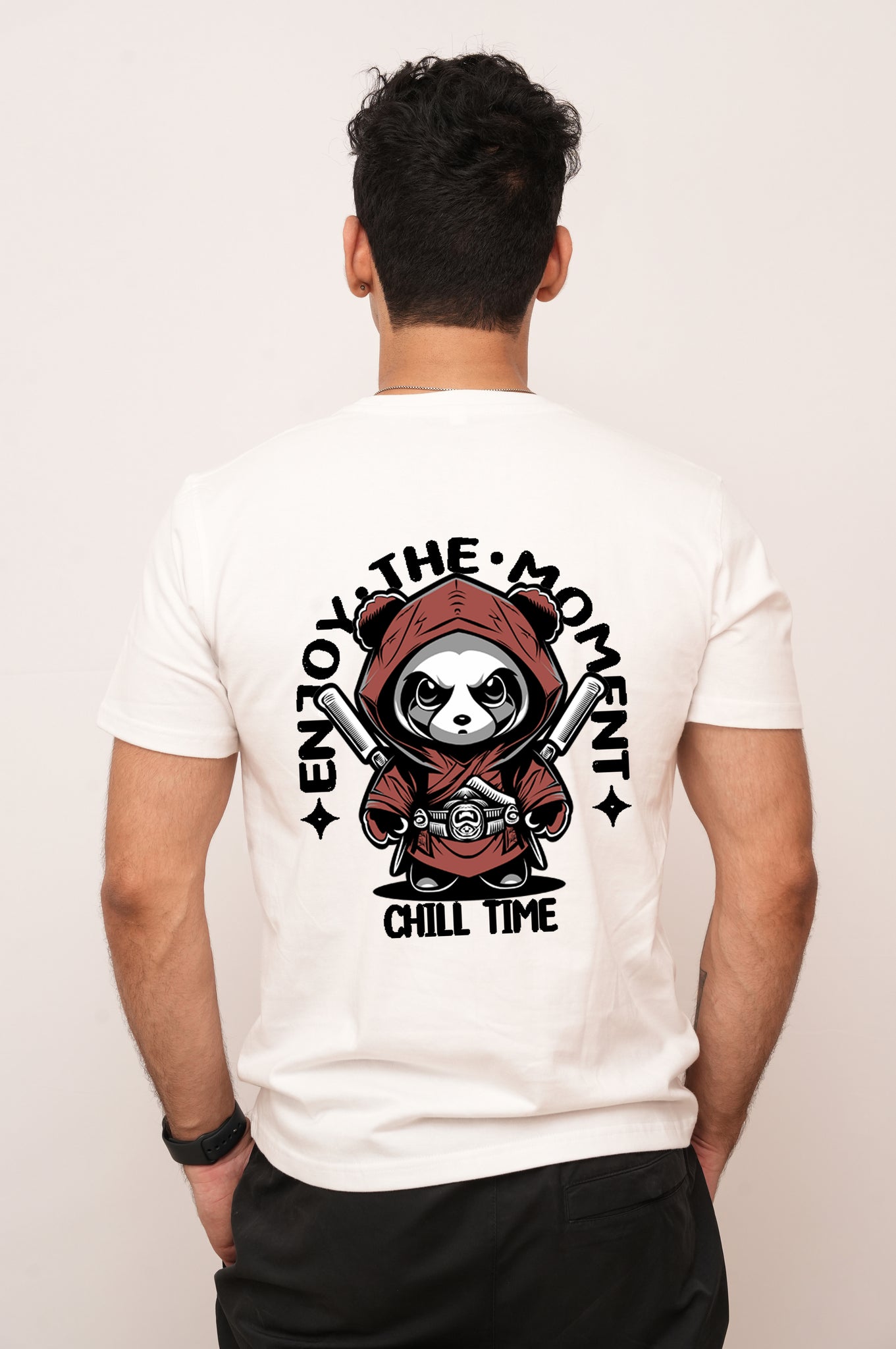 Anime Ninja Panda printed tshirt