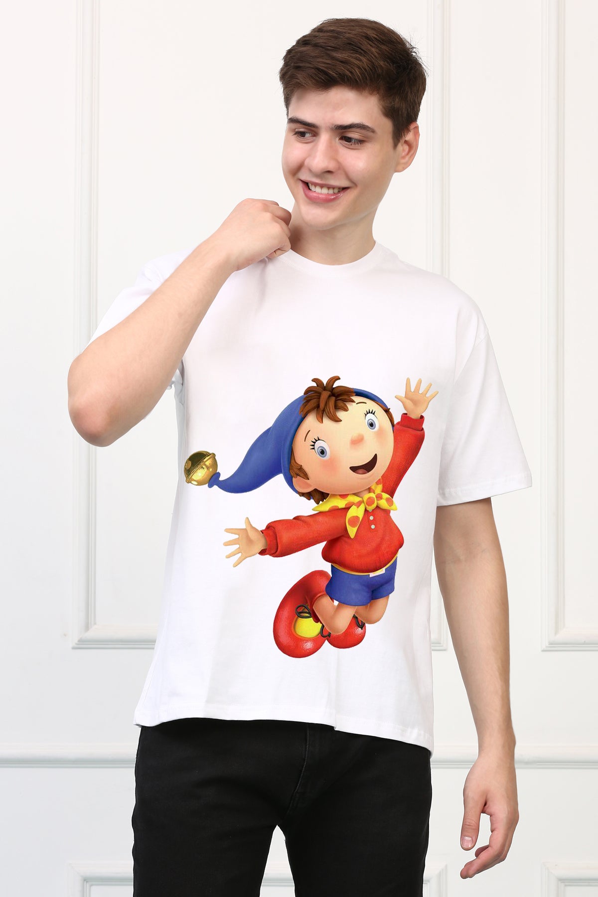 Oversized Noddy Cartoons Printed Tshirt