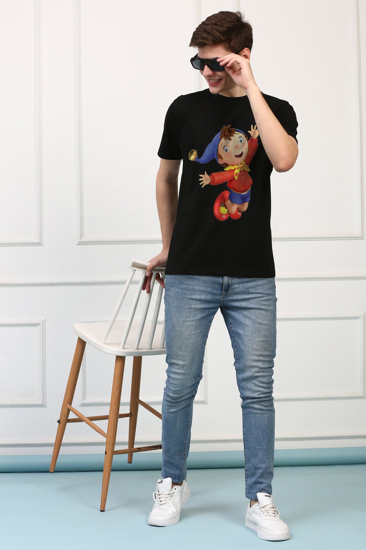 Oversized Noddy Cartoons Printed Tshirt