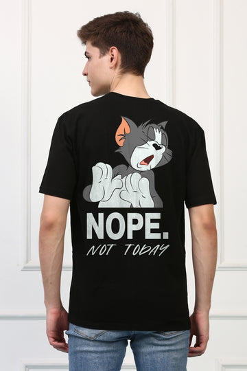 Oversized Nope Cartoon Printed Tshirt