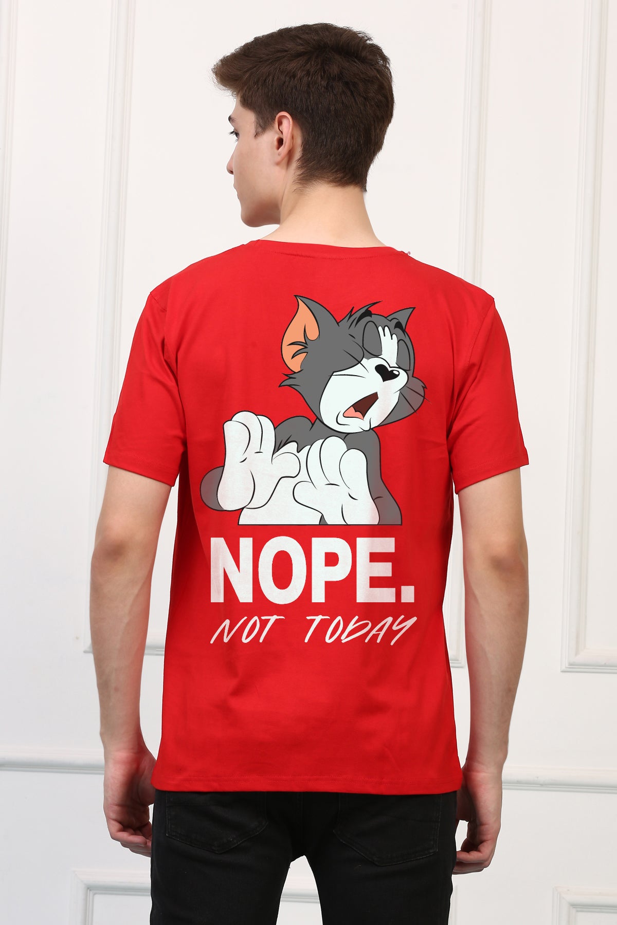 Oversized Nope Cartoon Printed Tshirt