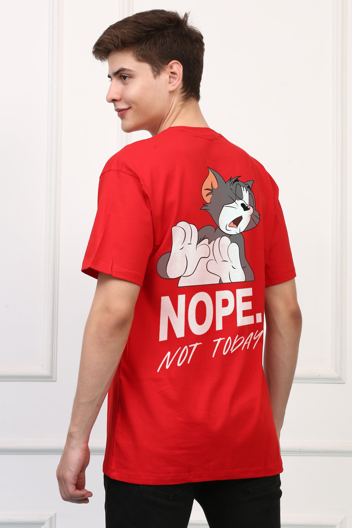 Oversized Nope Cartoon Printed Tshirt