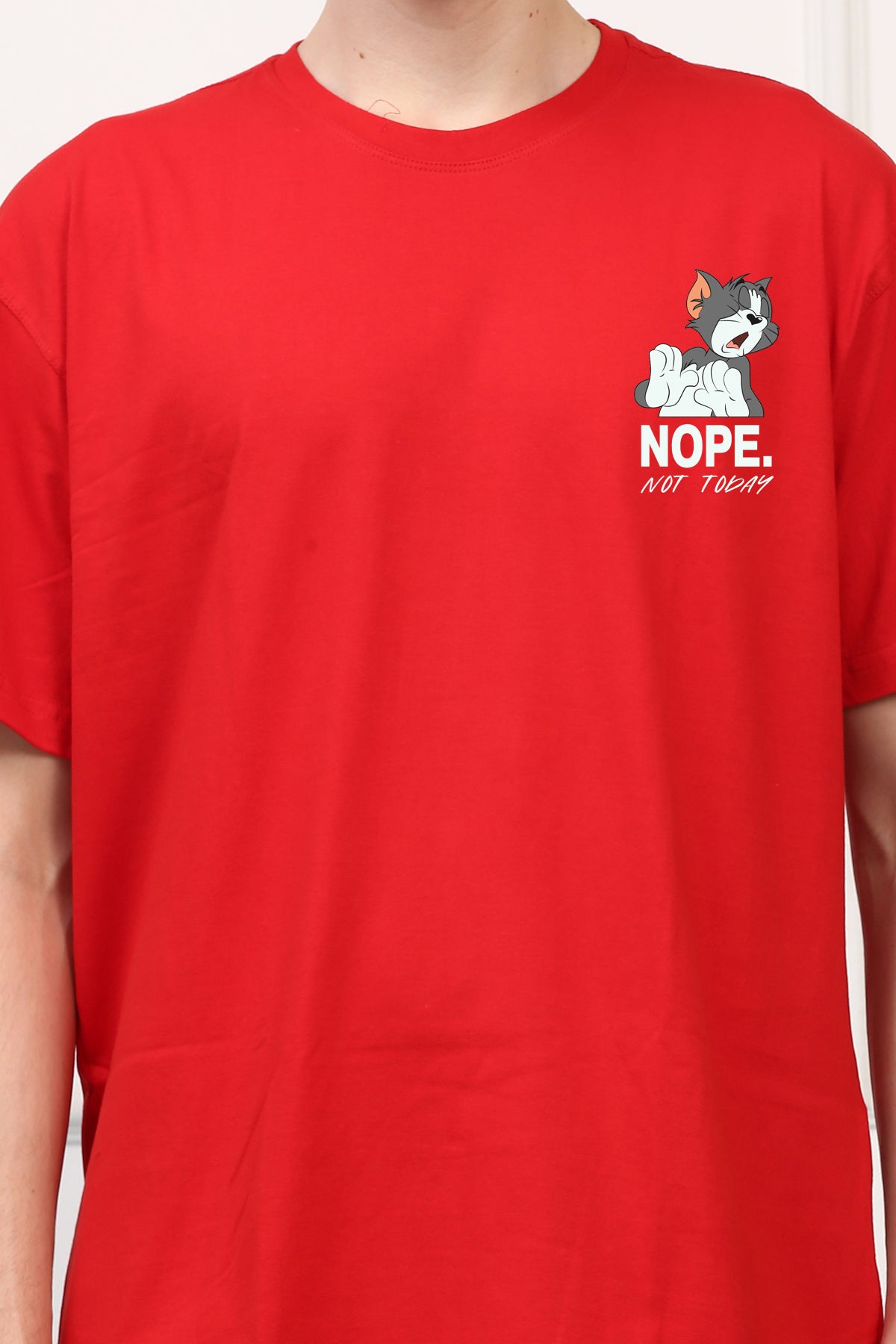 Oversized Nope Cartoon Printed Tshirt