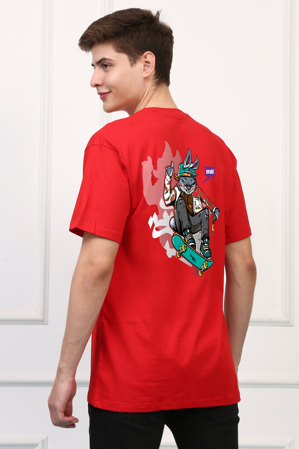 GRAFFITI Rabbit Skater Oversized  Printed Tshirt