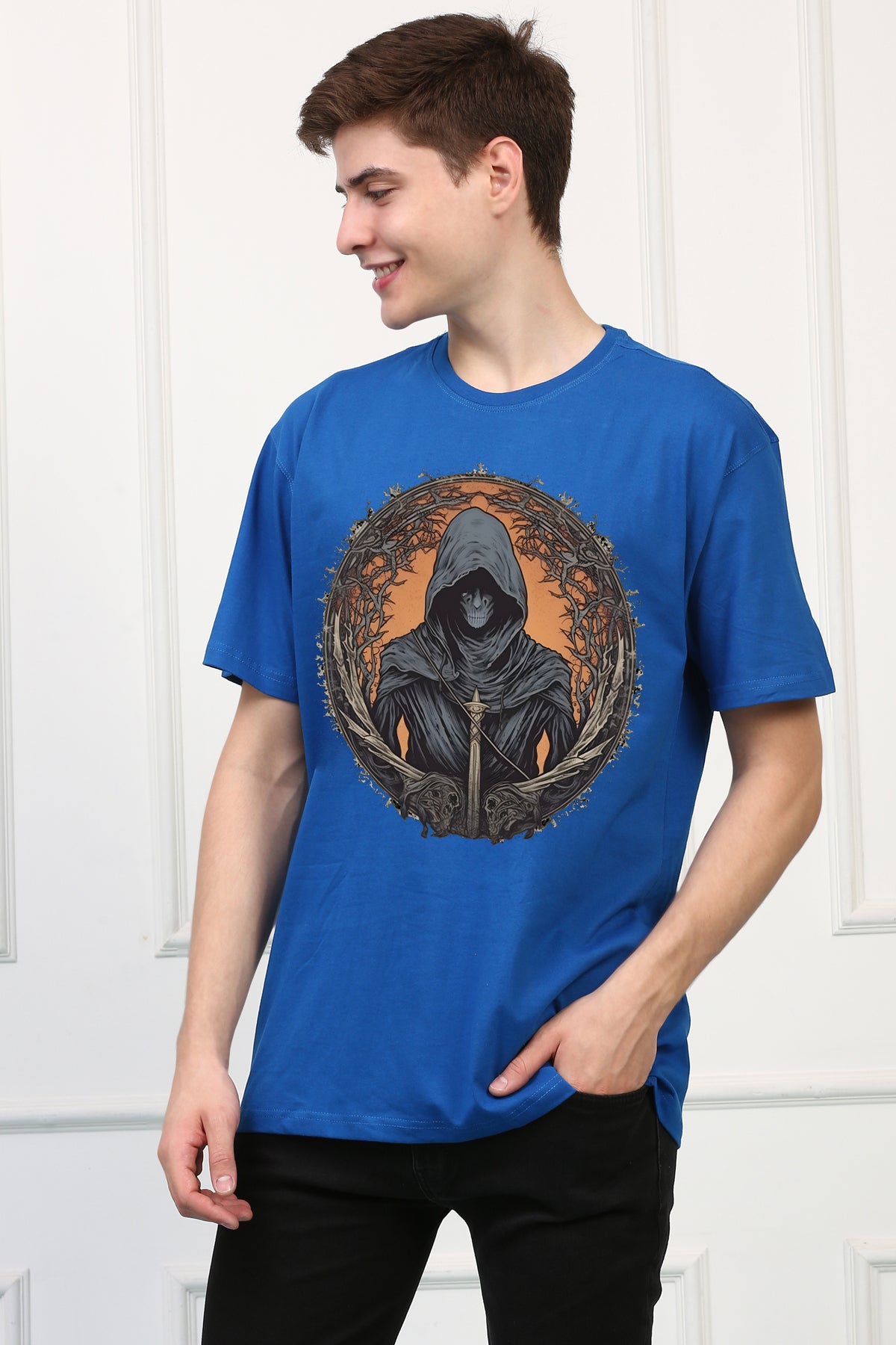 Men's Reaper 14 Oversized  Printed Tshirt