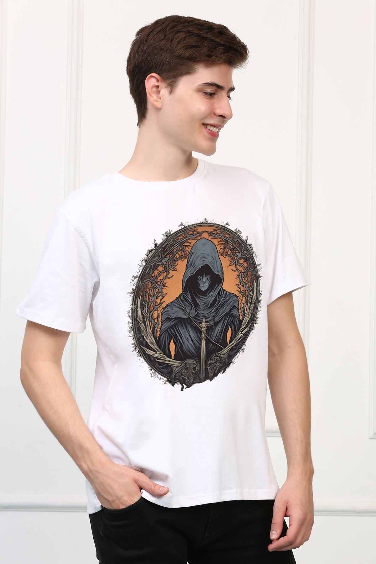 Men's Reaper 14 Oversized  Printed Tshirt