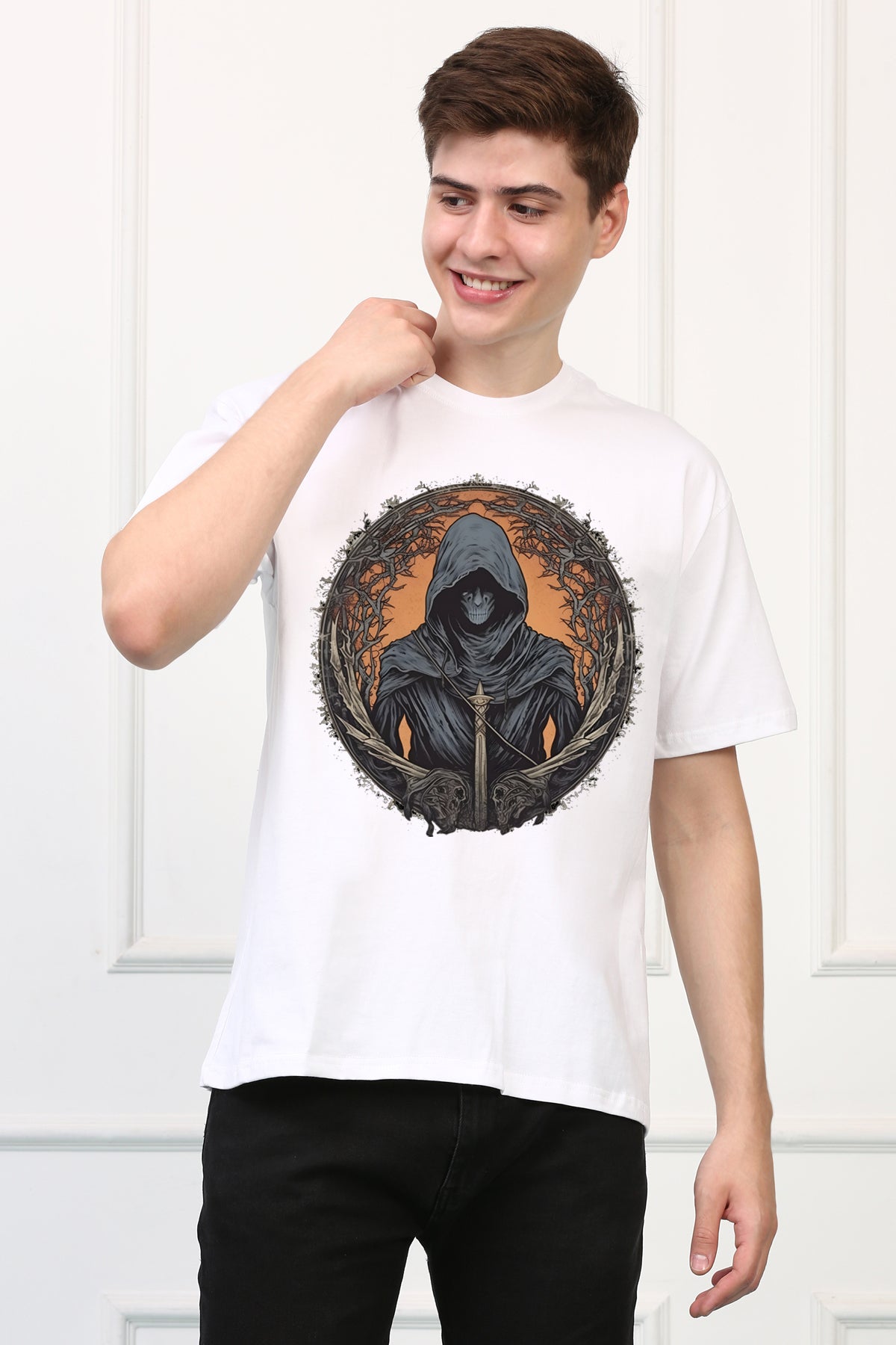 Men's Reaper 14 Oversized  Printed Tshirt