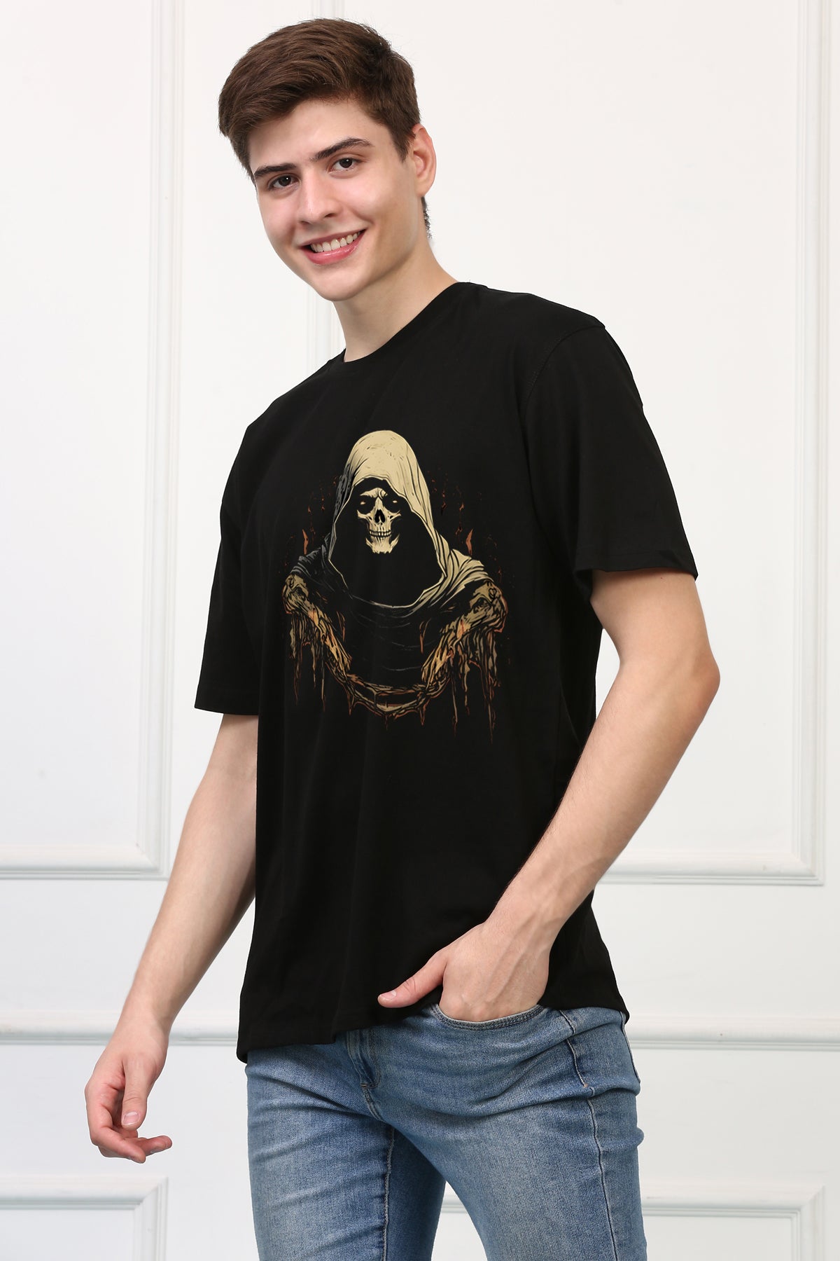 Men's Reaper 16 Oversized  Printed Tshirt