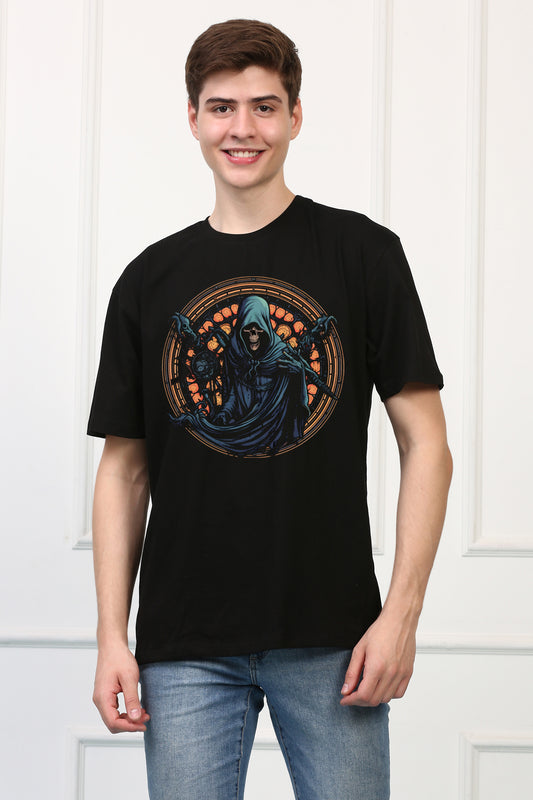 Men's Reaper 1 Oversized  Printed Tshirt