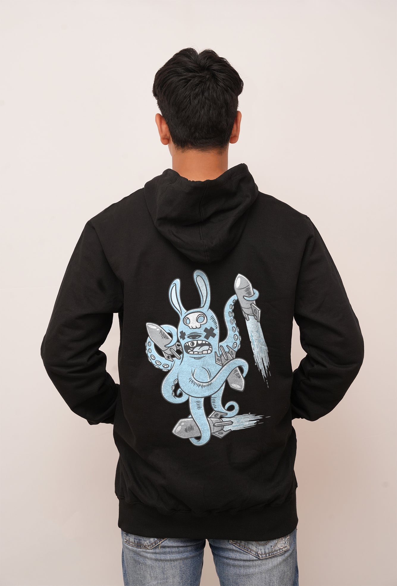 Cartoon Rocket Printed Hoodies