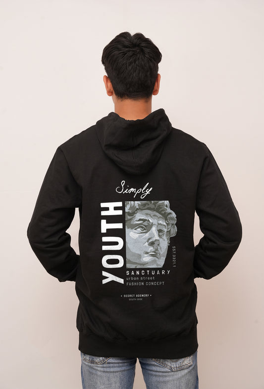 Typography Simply Youth  Printed Hoodies