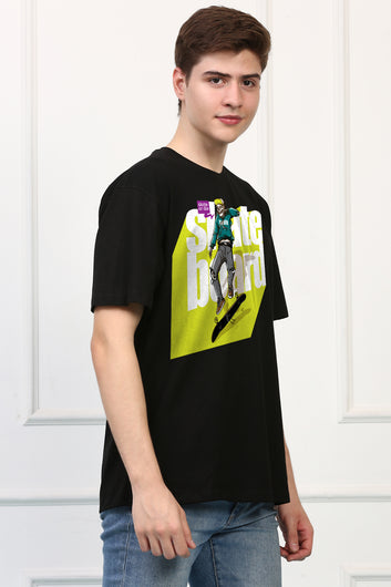 GRAFFITI Sk8 Board Oversized  Printed Tshirt