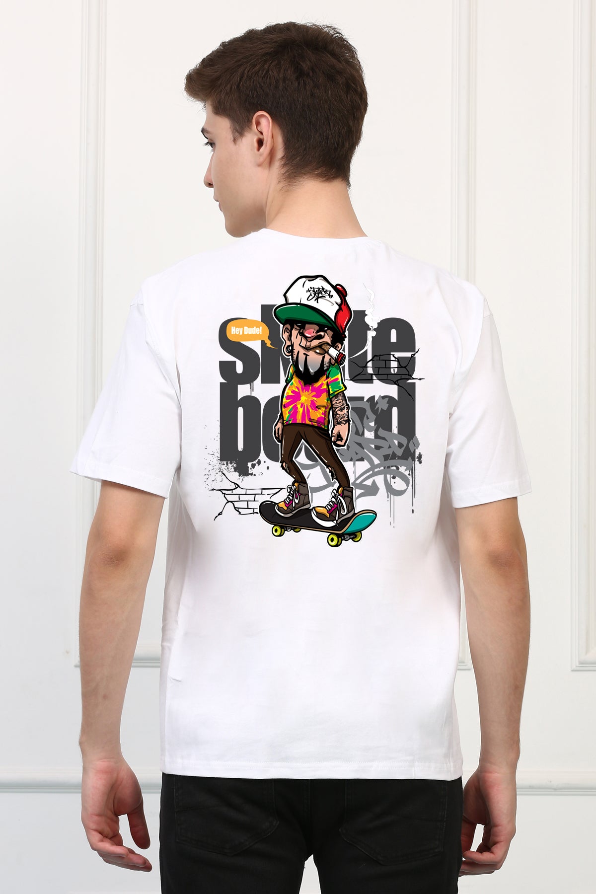 GRAFFITI Sk8 Dude Oversized  Printed Tshirt