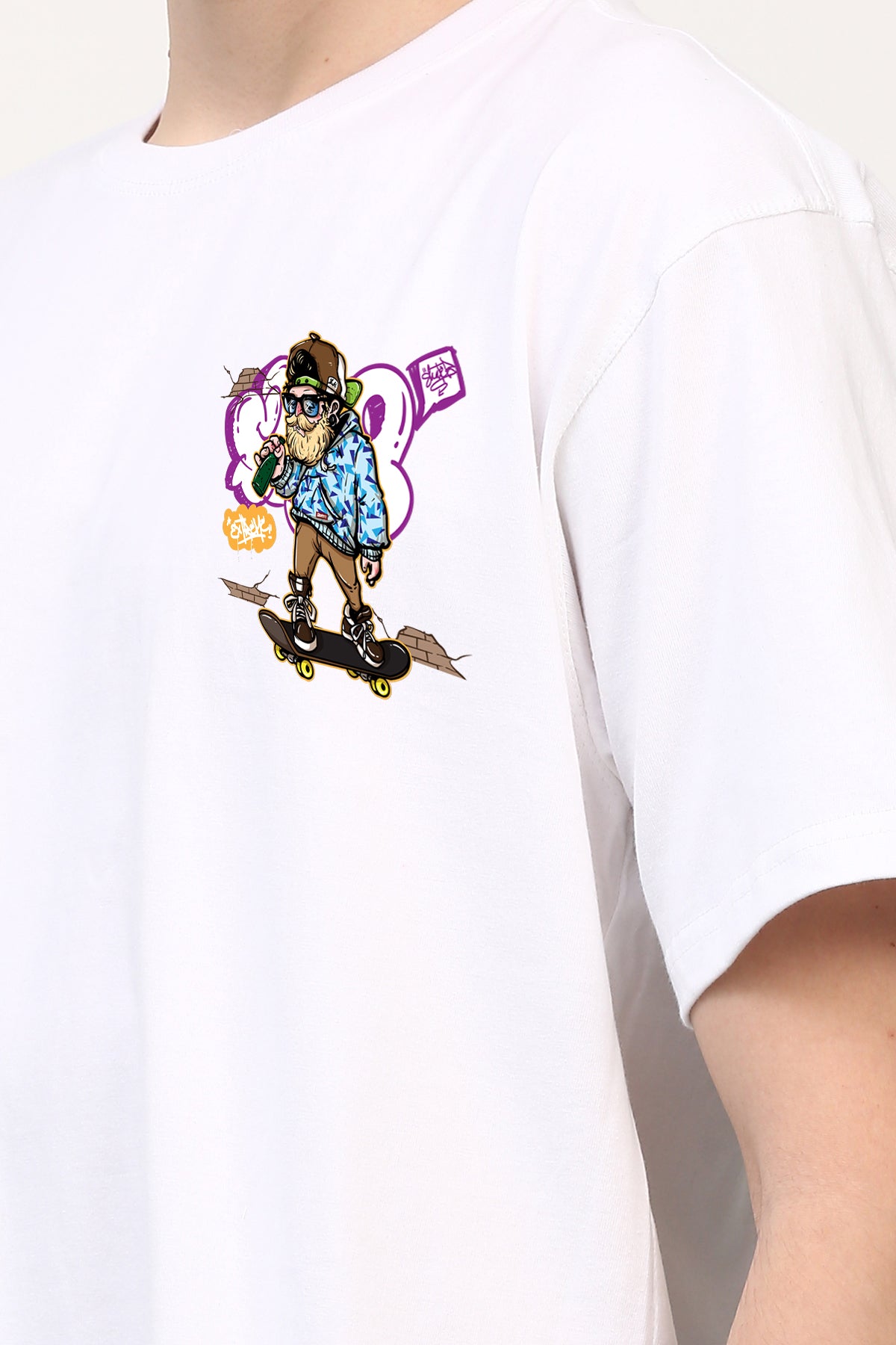 GRAFFITI Sk8 Oversized  Printed Tshirt