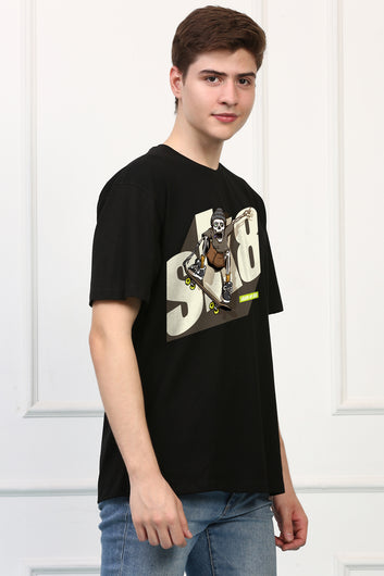 GRAFFITI Sk8 Or Die Oversized  Printed Tshirt