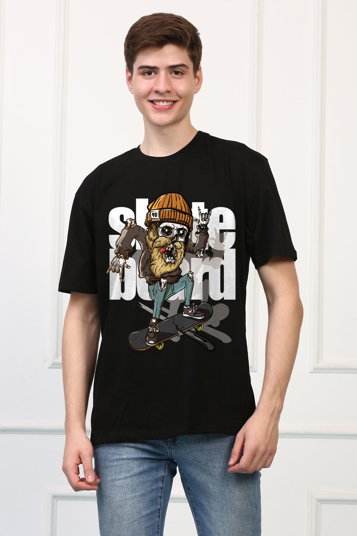 GRAFFITI Skate Board Oversized  Printed Tshirt