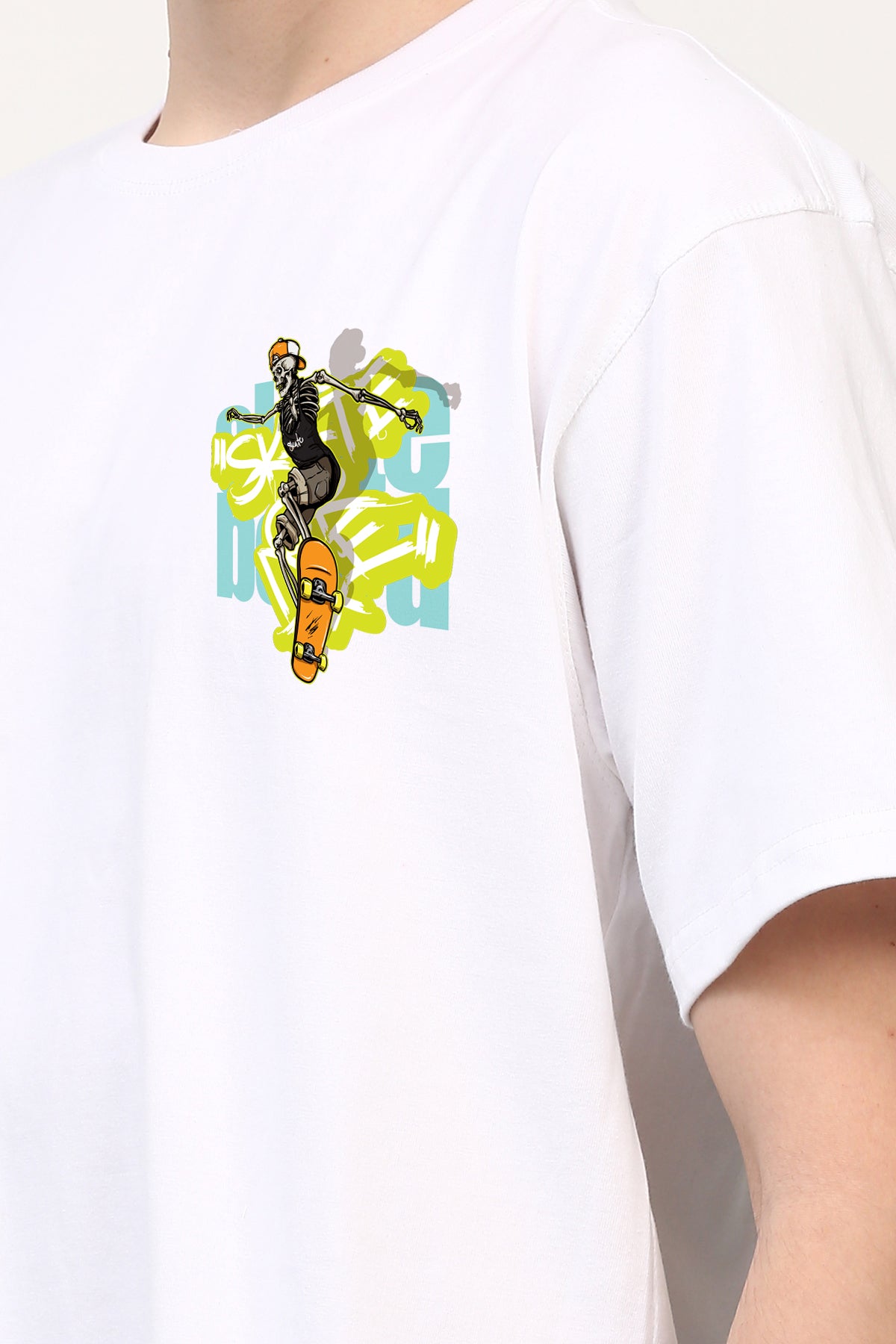 GRAFFITI Skate Board Oversized  Printed Tshirt