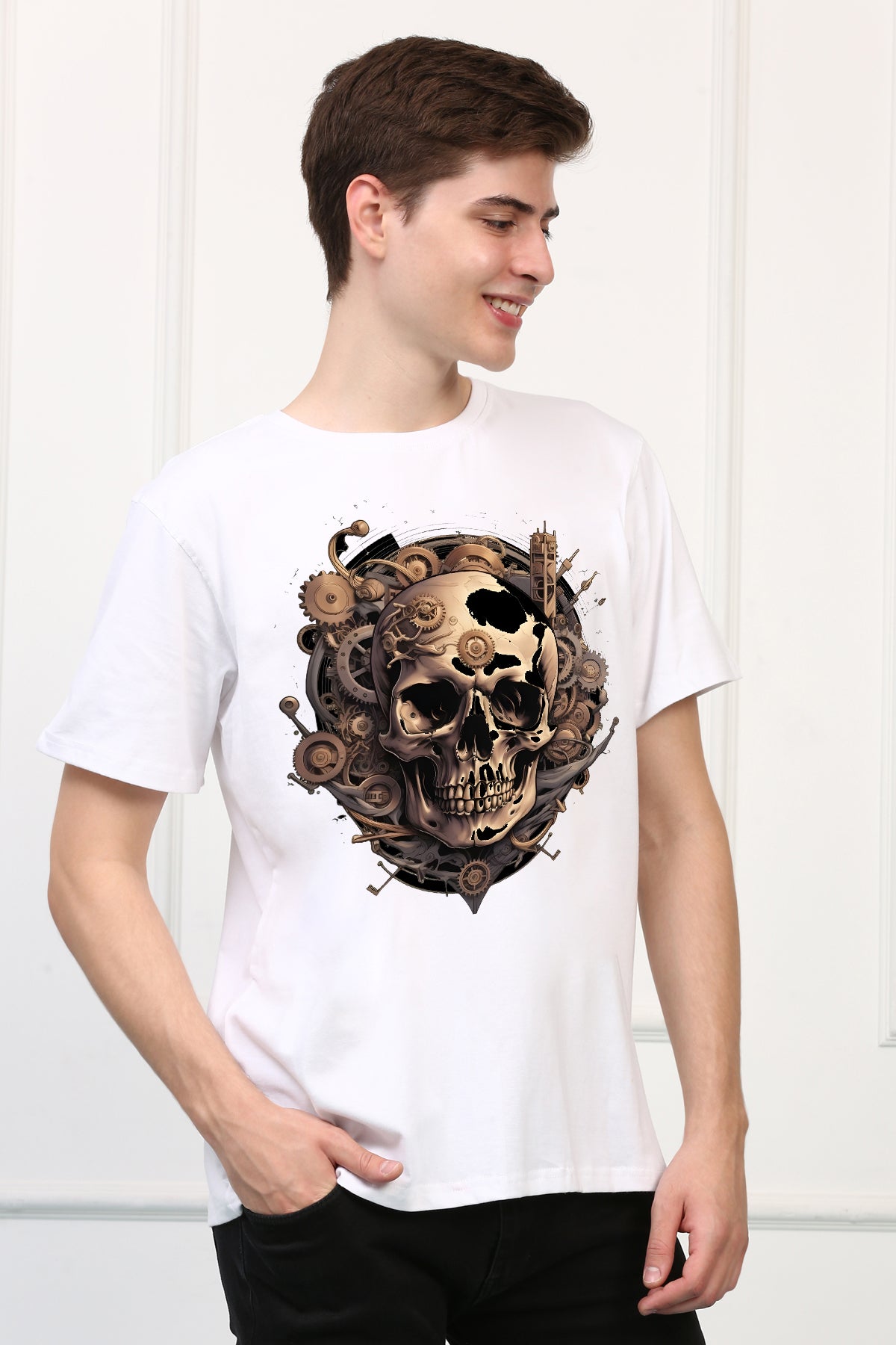 Skeleton 16 Oversized  Printed Tshirt