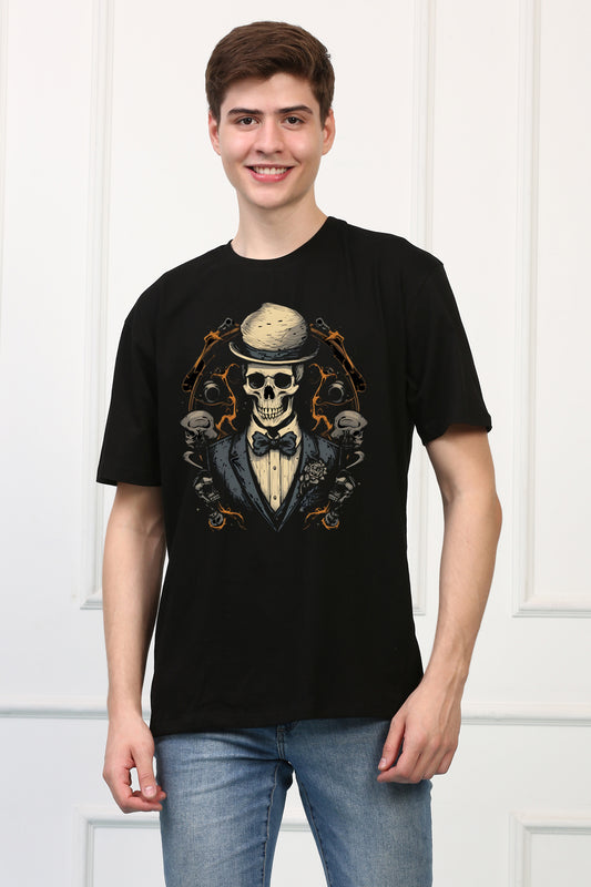 Skeleton 1 Oversized  Printed Tshirt