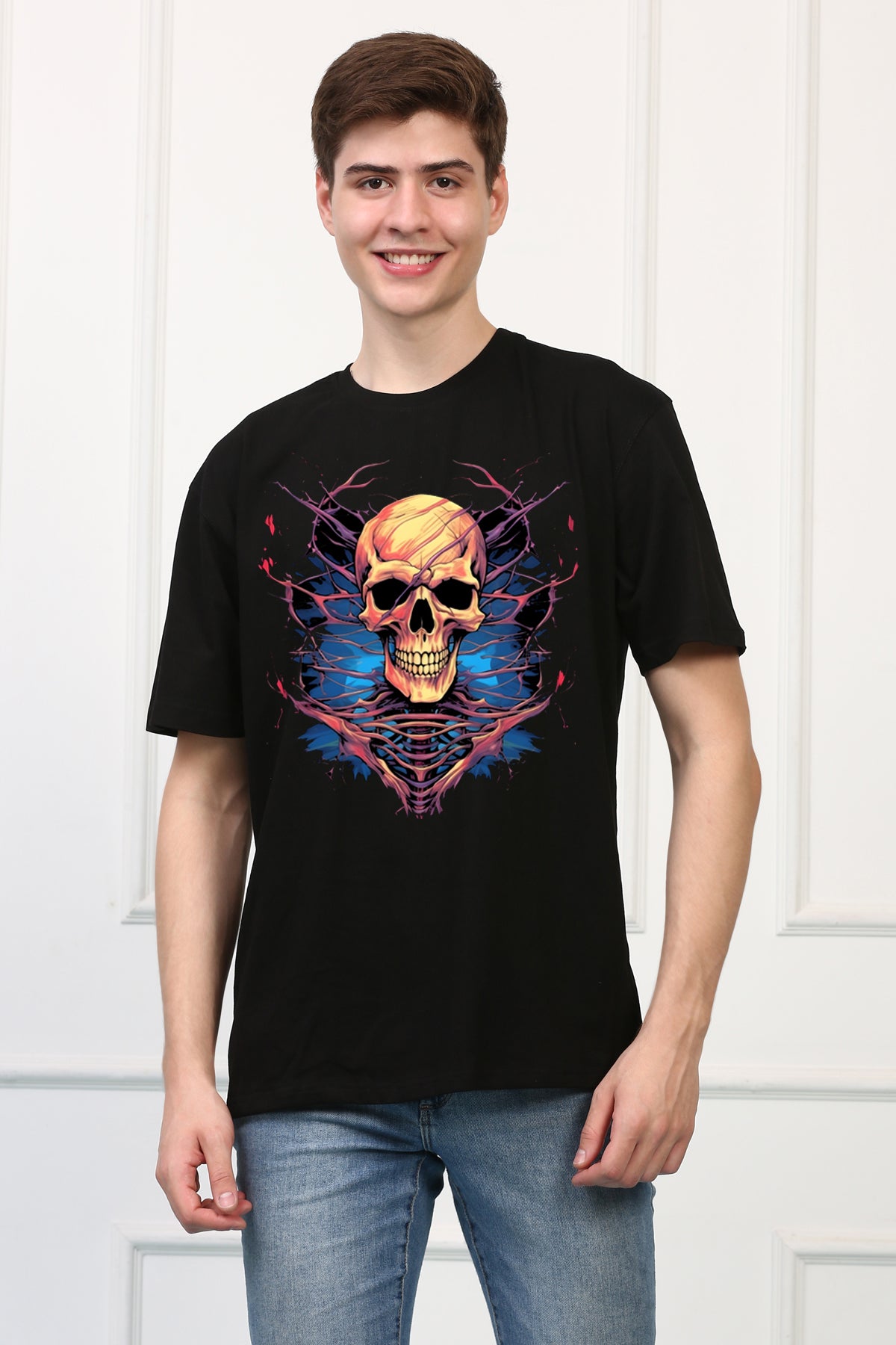 Skeleton 4 Oversized  Printed Tshirt