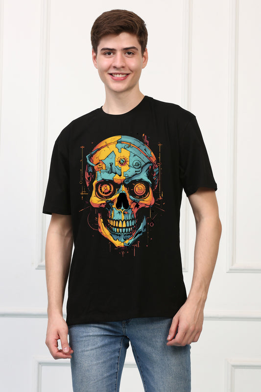 Skeleton 5 Oversized Printed T Shirt