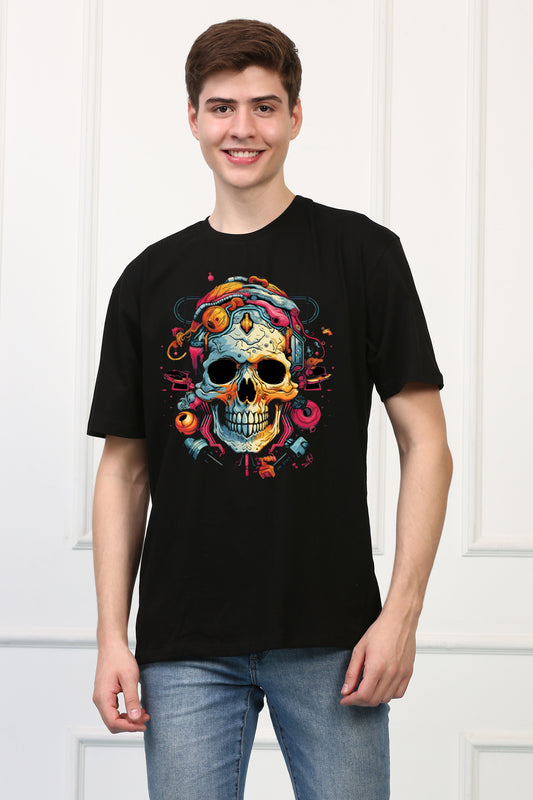 Skeleton 7 Oversized  Printed Tshirt