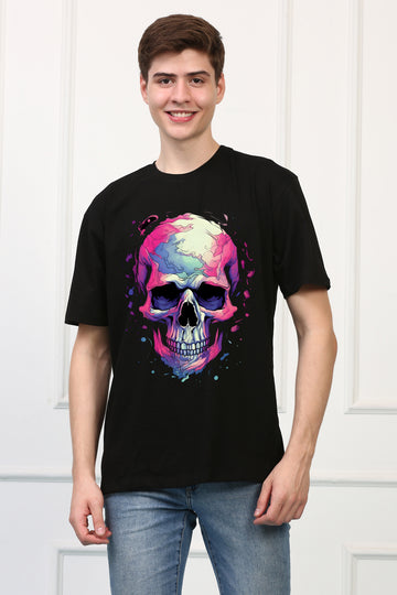 Skull Print 7 Oversized  Printed Tshirt