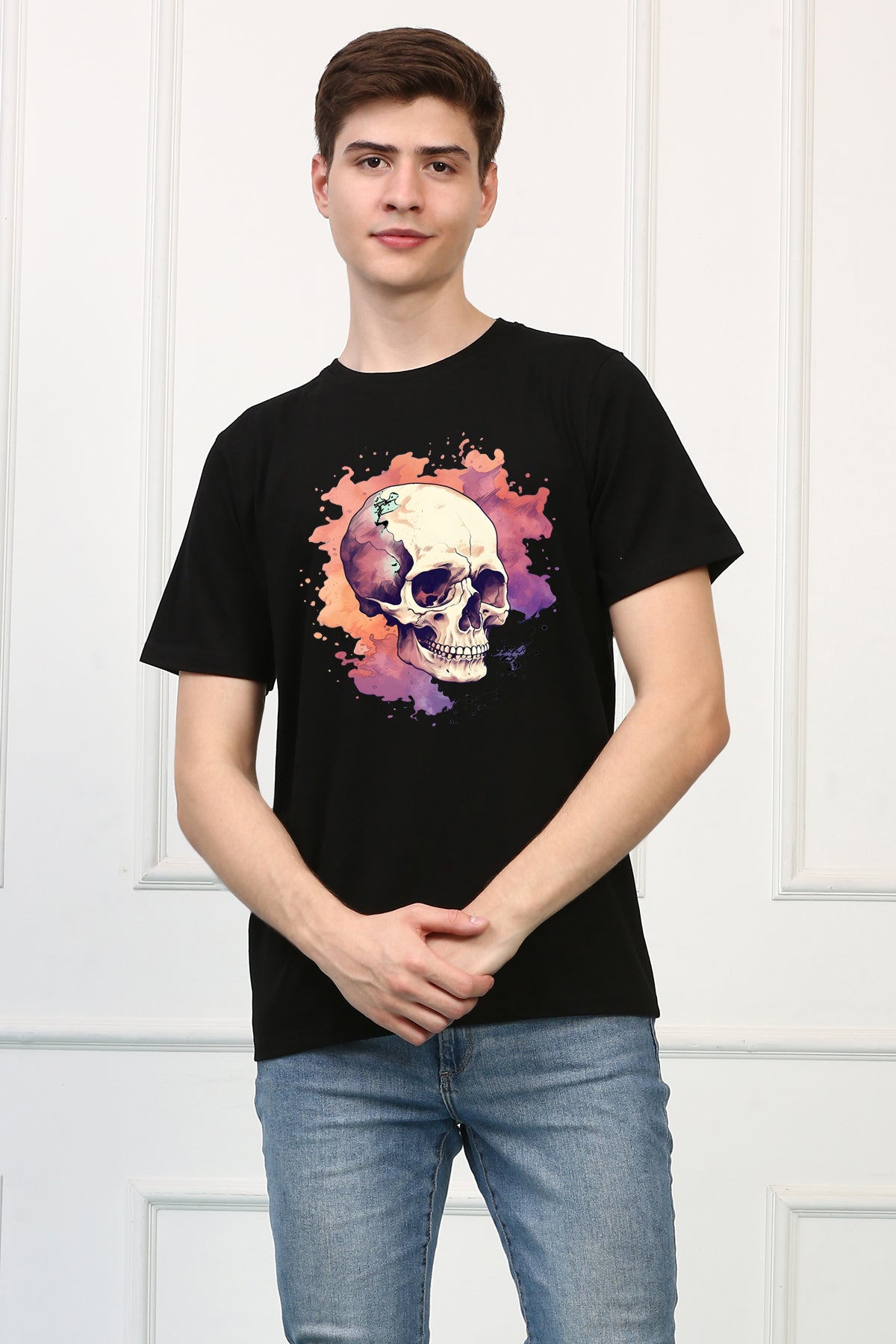 Skull Print 8 Oversized  Printed Tshirt