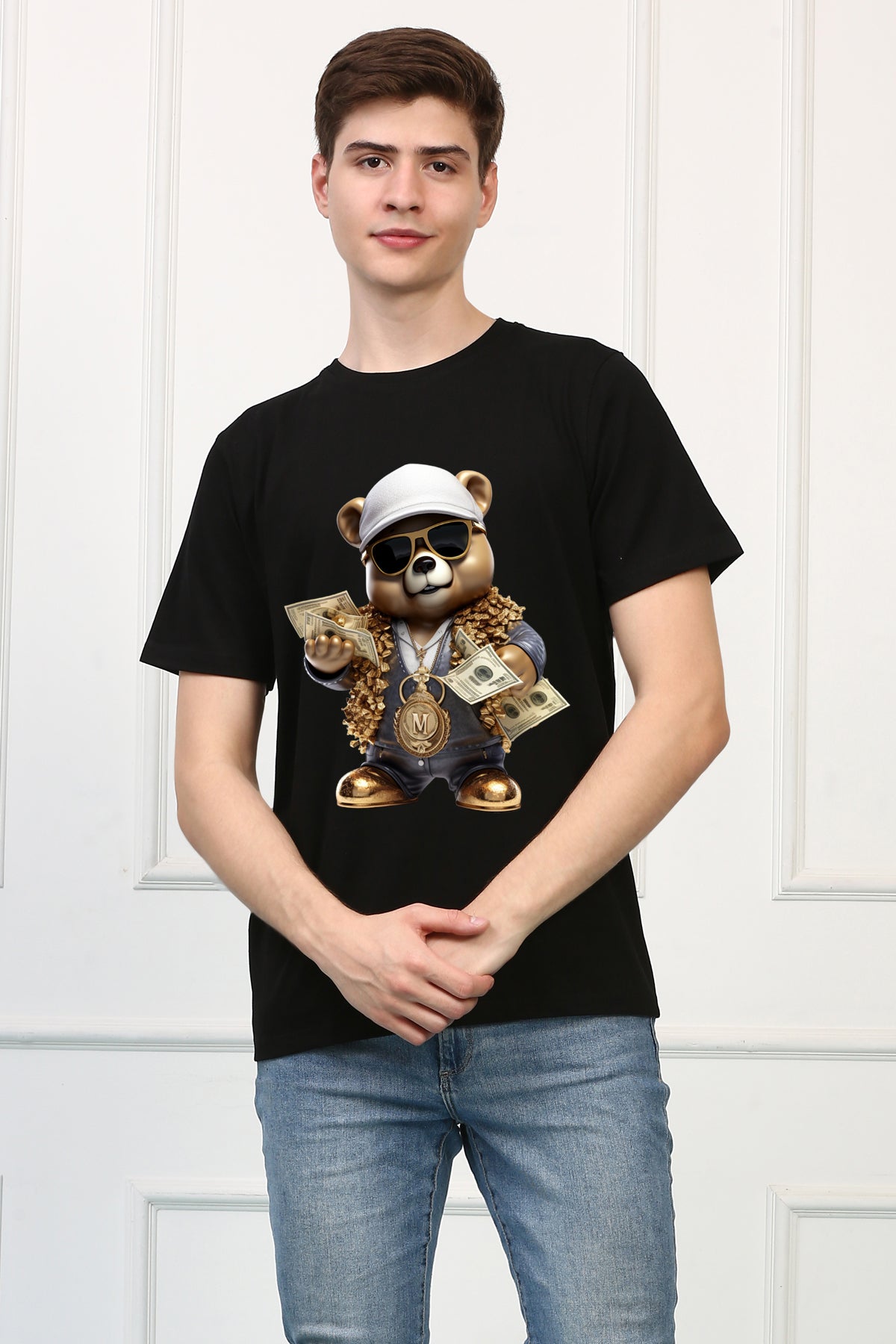 Oversized ThugLife Stylish Cartoons Design Printed Tshirt