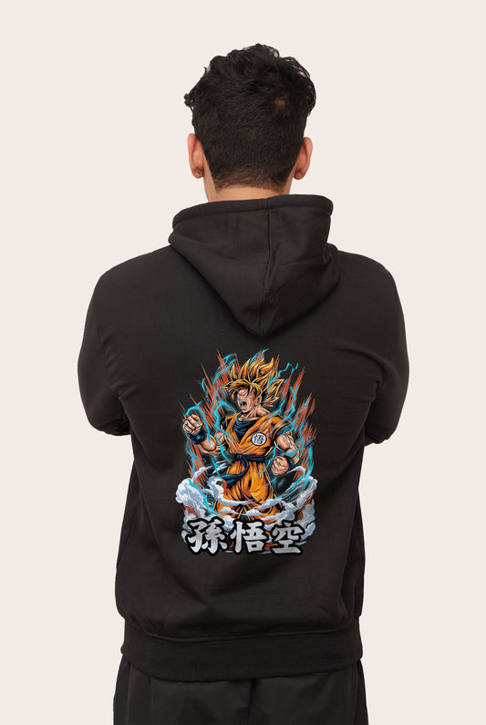 Aniime Thunder Goku  Printed Hoodies