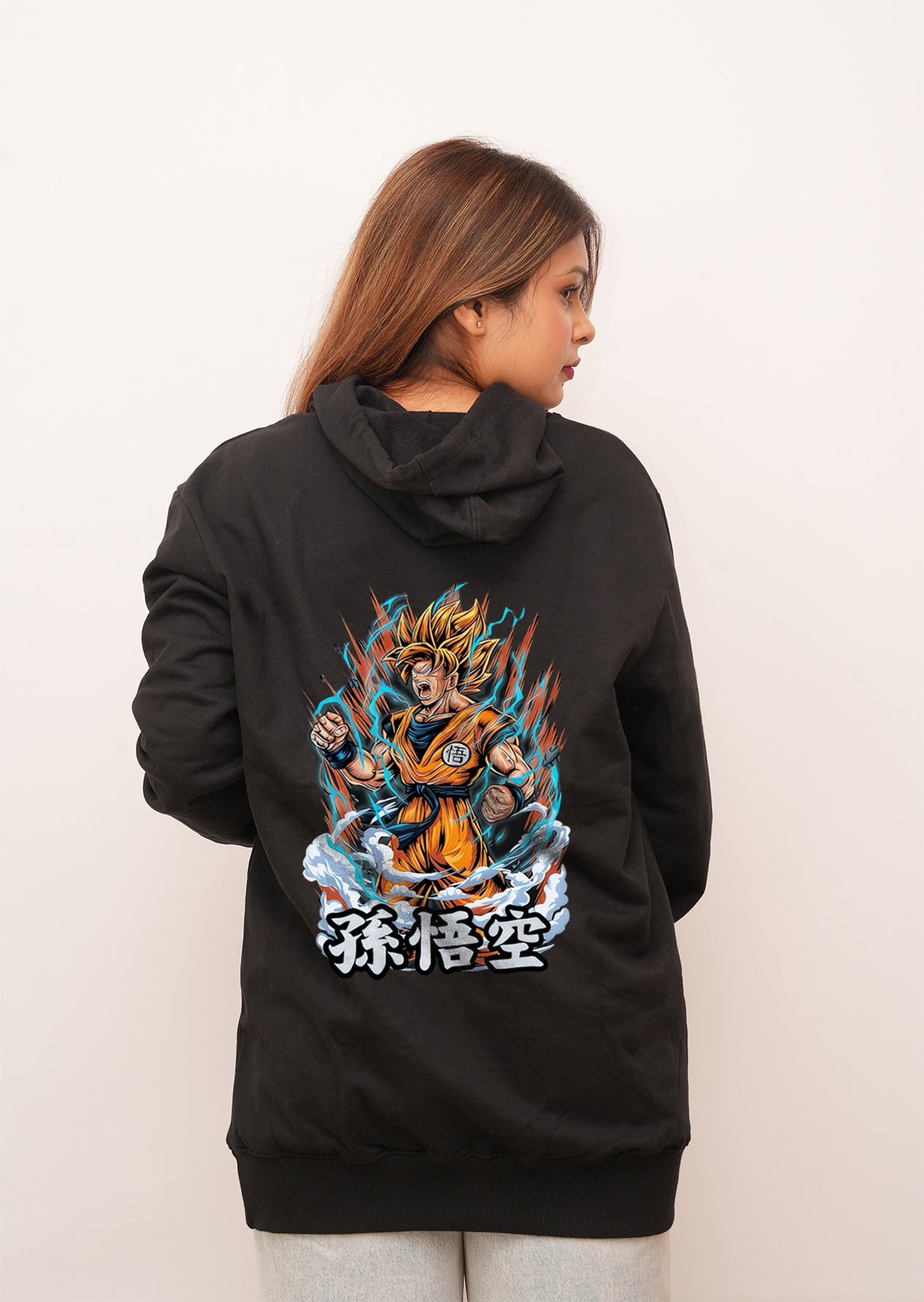 Anime Thunder Goku  Printed Hoodies