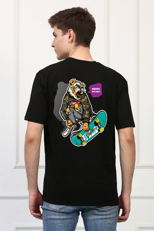 GRAFFITI Tiger Skate Oversized  Printed Tshirt