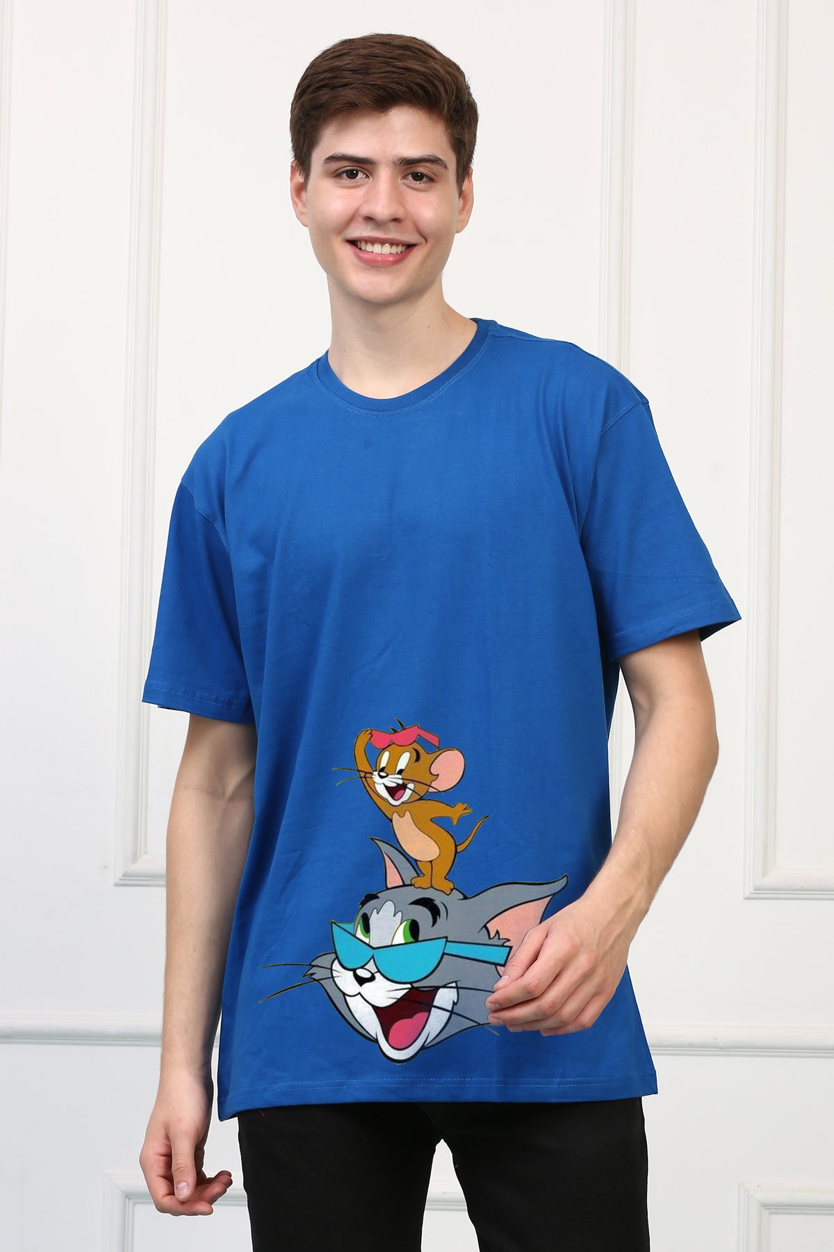 Oversized Tom and Jerry Cartoons Printed Tshirt